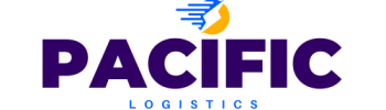Blue and Red Modern Logistic Service Logo